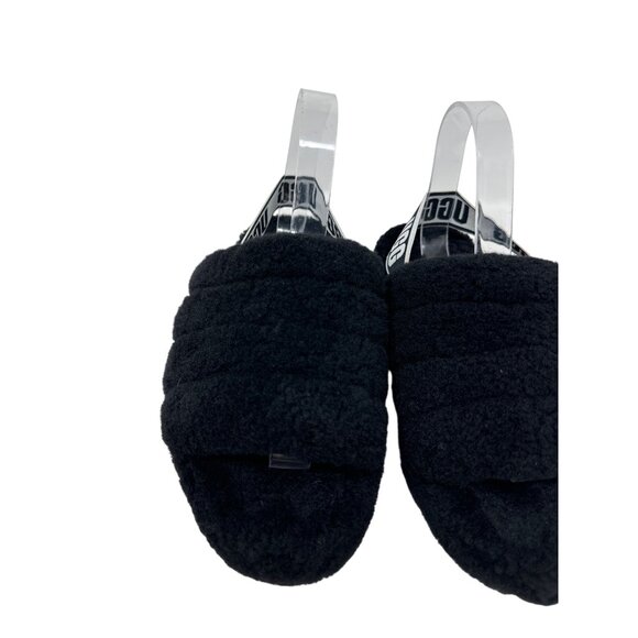Ugg Womens Black Fluff Yeah Slide Slippers Size 8 - Picture 6 of 12